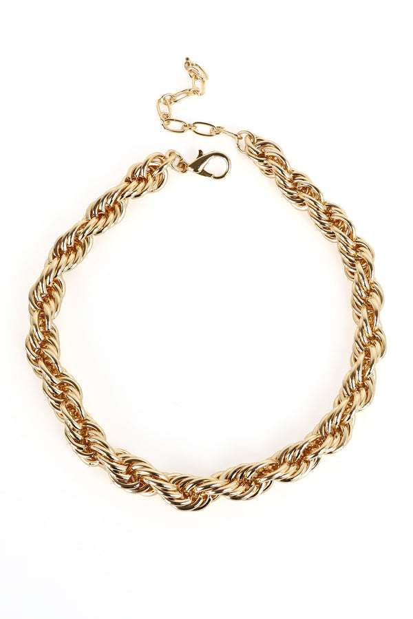 Twisted Bold Chain Choker