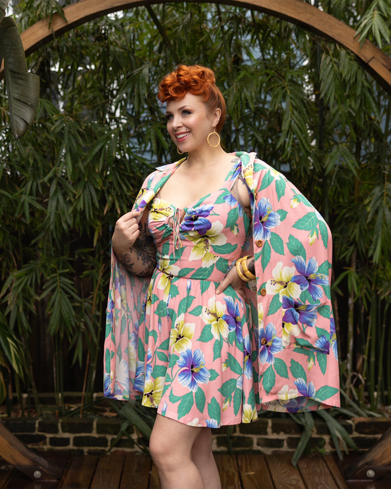 Bamboo Circle Earrings