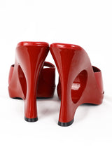 Jeffery Campbell Stay Cool Cut out Wedge Sandle - Red Patent