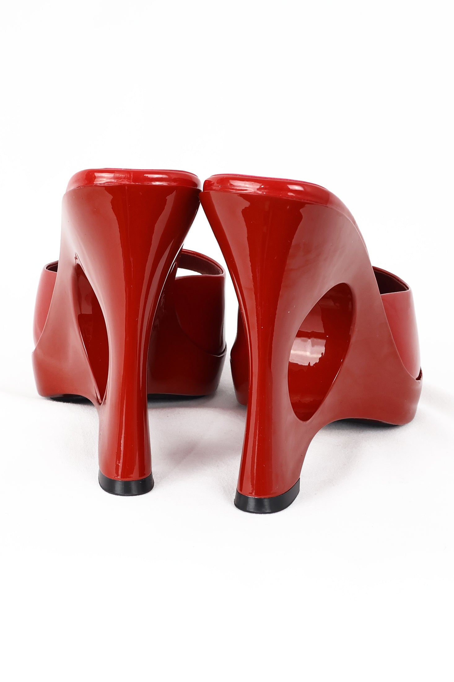 Jeffery Campbell Stay Cool Cut out Wedge Sandle - Red Patent