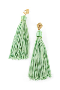 Thread Wrap Tassel Earrings