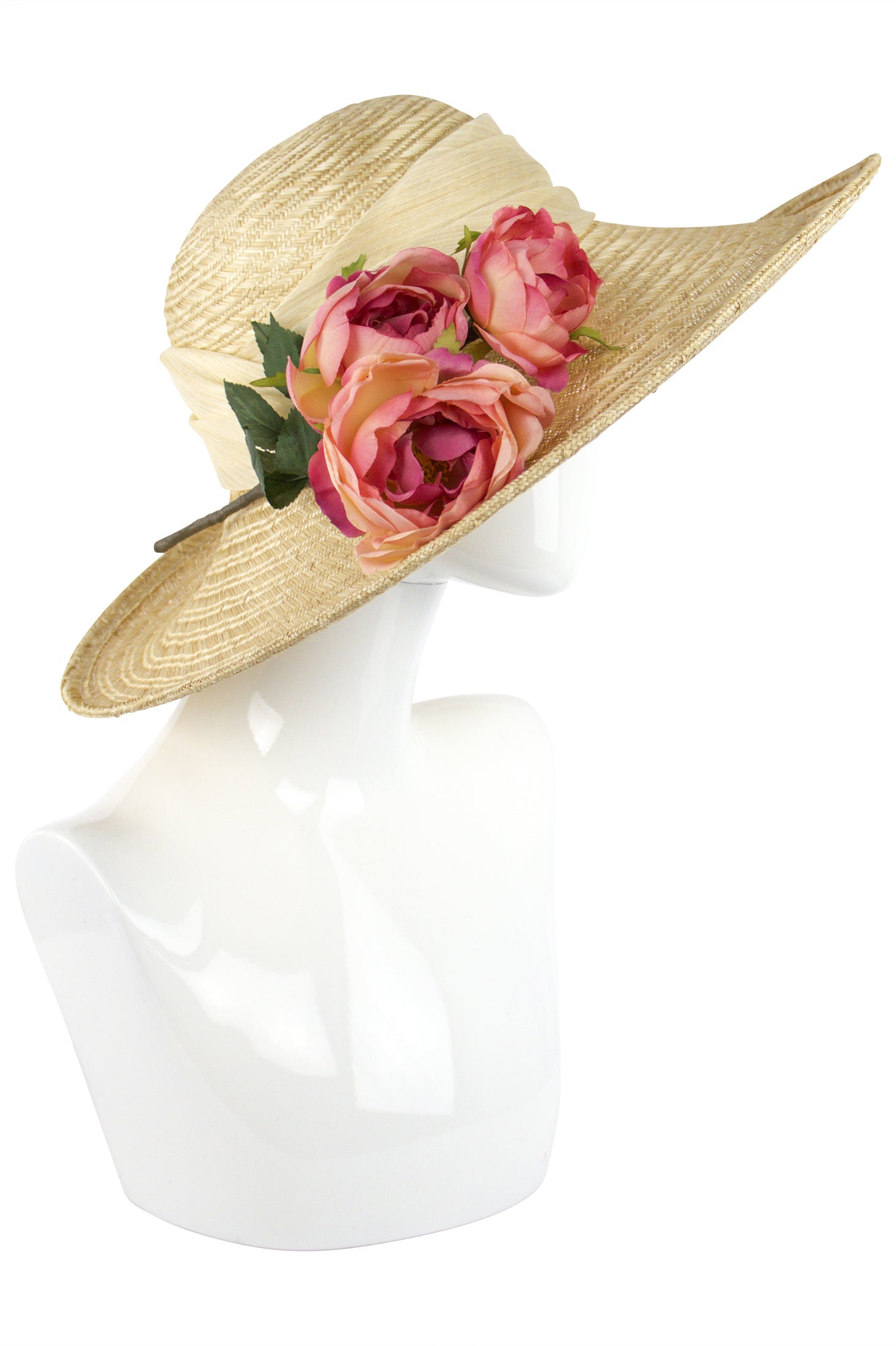 Kathy Jeanne Straw Hat with Roses ##description##