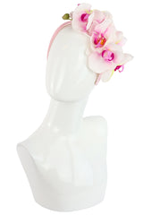Cupid's Millinery Pink Orchid Flower Fascinator ##description##