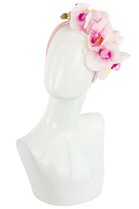 Cupid's Millinery Pink Orchid Flower Fascinator ##description##