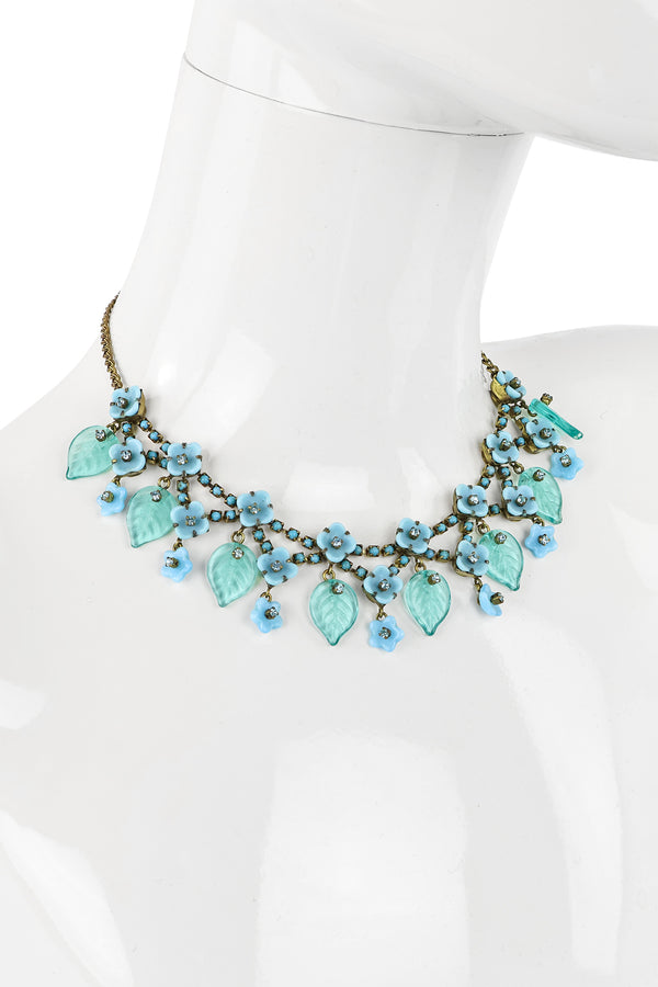 De Luxe Flower and Leaf Necklace