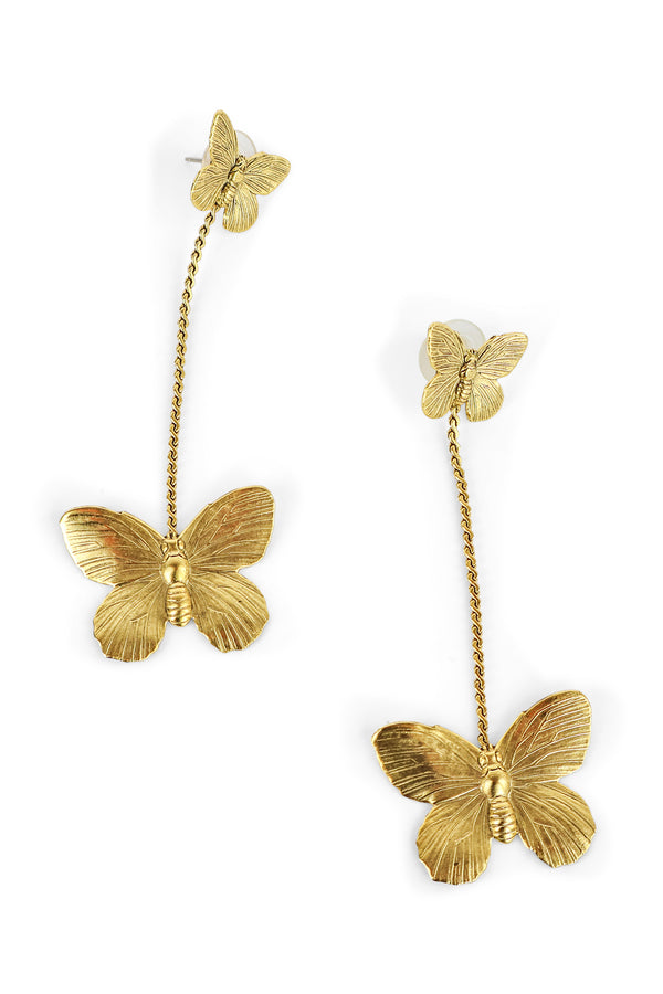 Yochi Butterfly Dangle Earrings