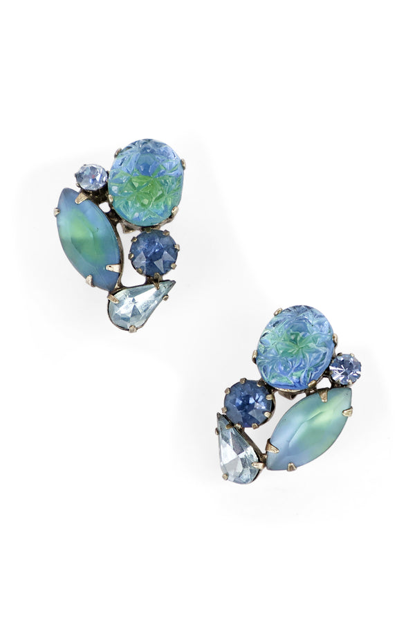 De Luxe Frosty Blue Earrings