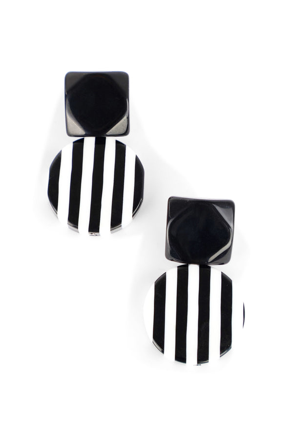 Stripe Acrylic Drop Earrings