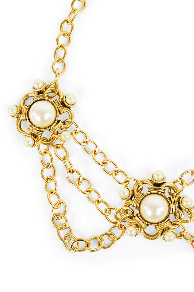 Yochi Pearl Gold Chain Necklace