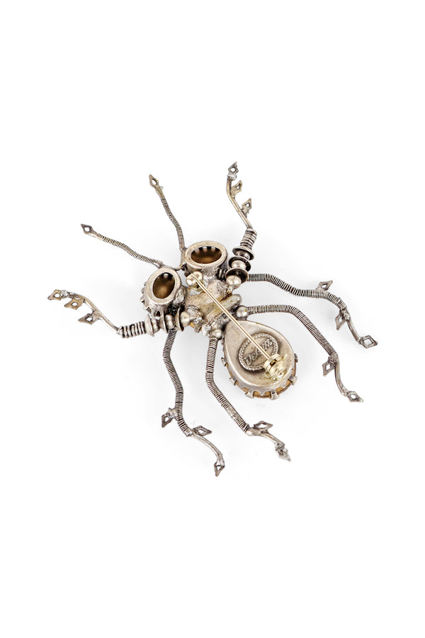 De Luxe Amber Bug Brooch