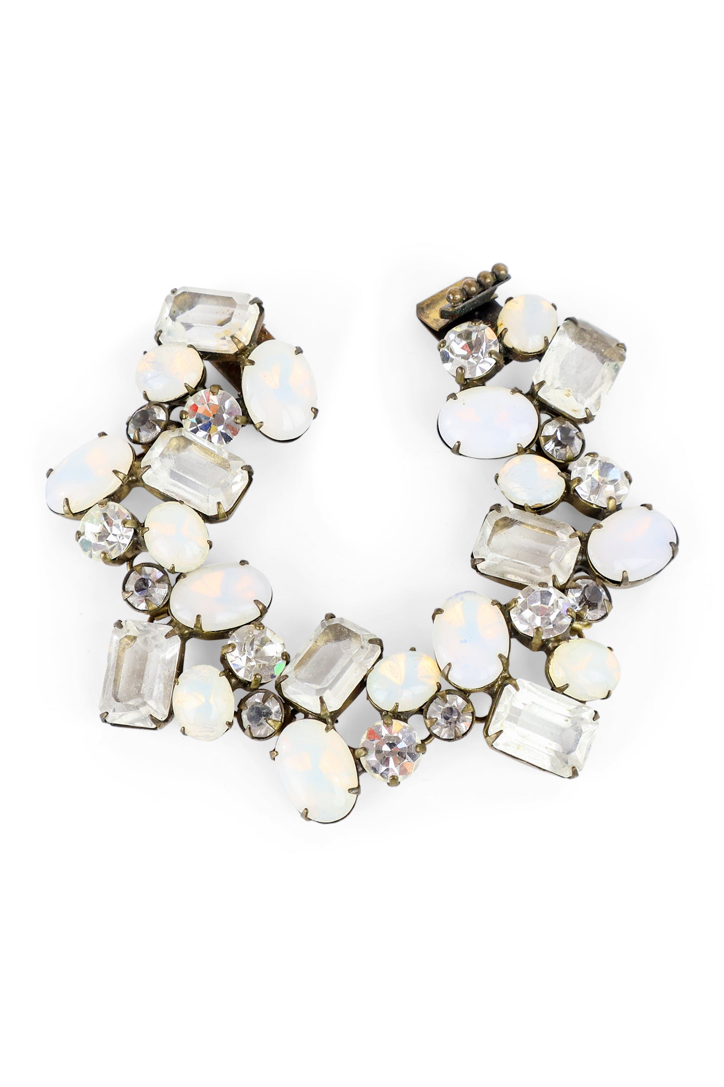De Luxe Mixed Shapes Frosty Linked Bracelet ##description##