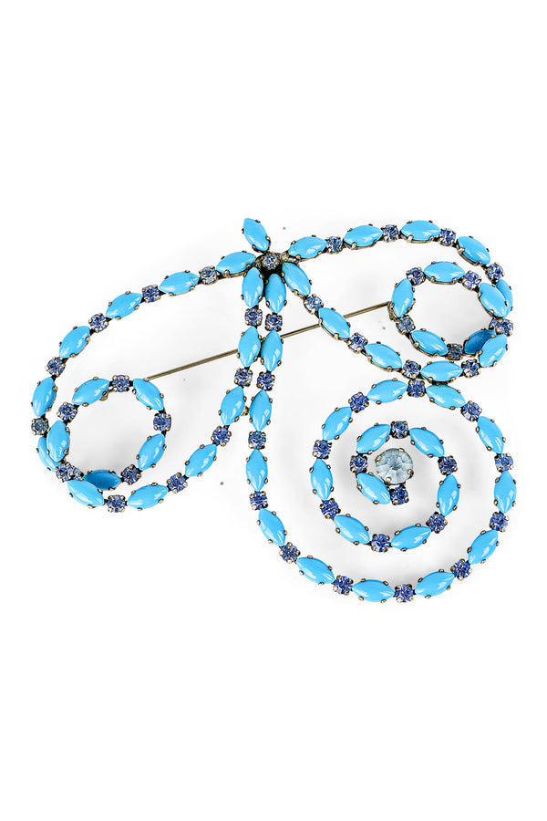 De Luxe Swirl Blue Big Pin