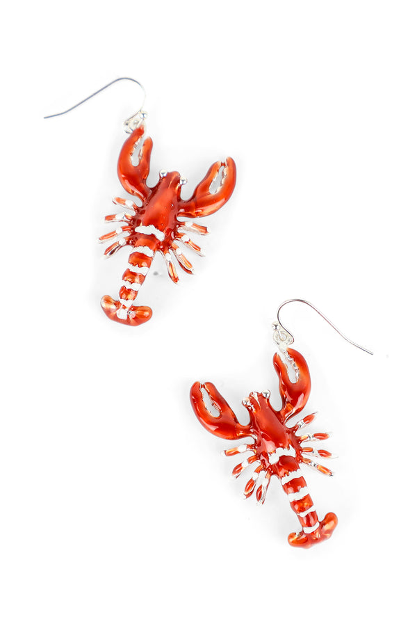 Sealife 3D Epoxy Lobster Earrings