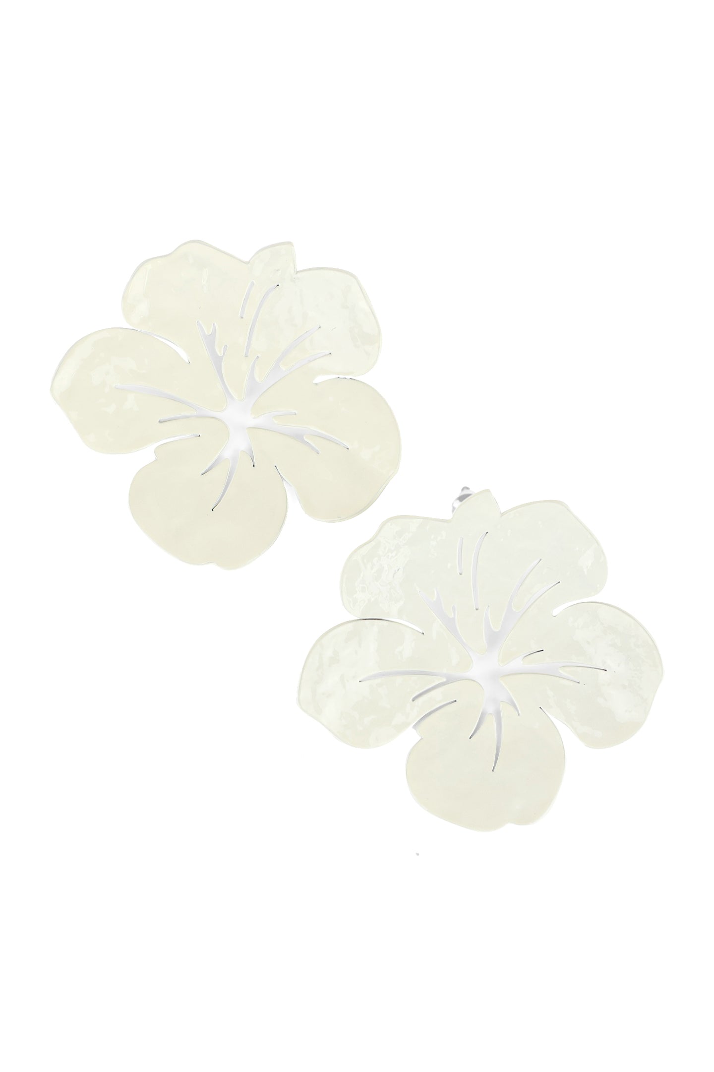 Color Coated Flower Earrings