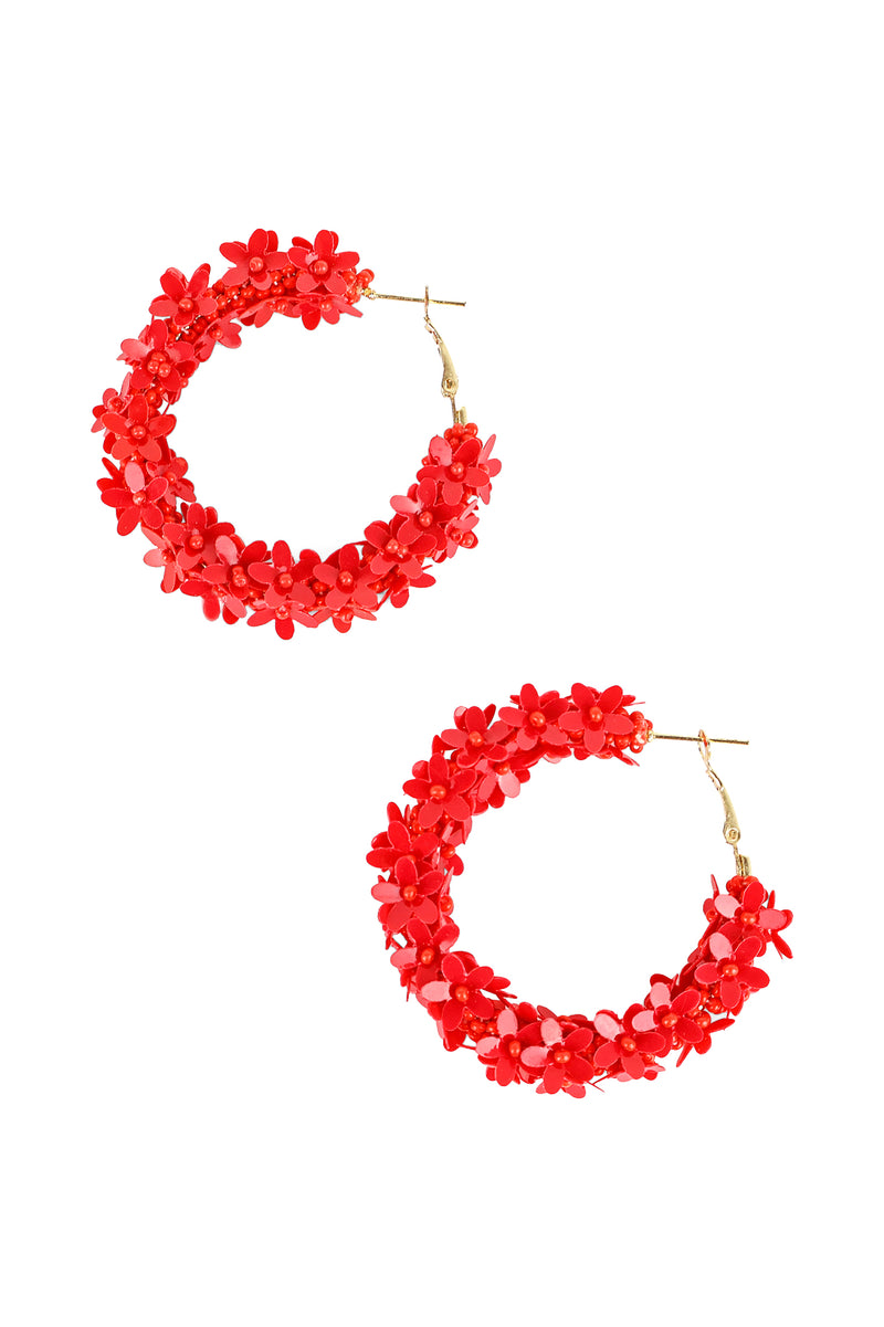 Sequin Flower Hoops