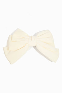 Ivory Ribbon Hair Clip