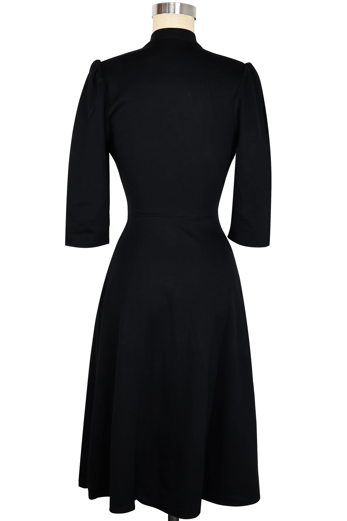 fitted lace wedding dress Katherine Long Sleeve 50s Style Swing Dress in All Black fitted lace wedding dress Katherine Long Sleeve 50s Style Swing Dress in All Black