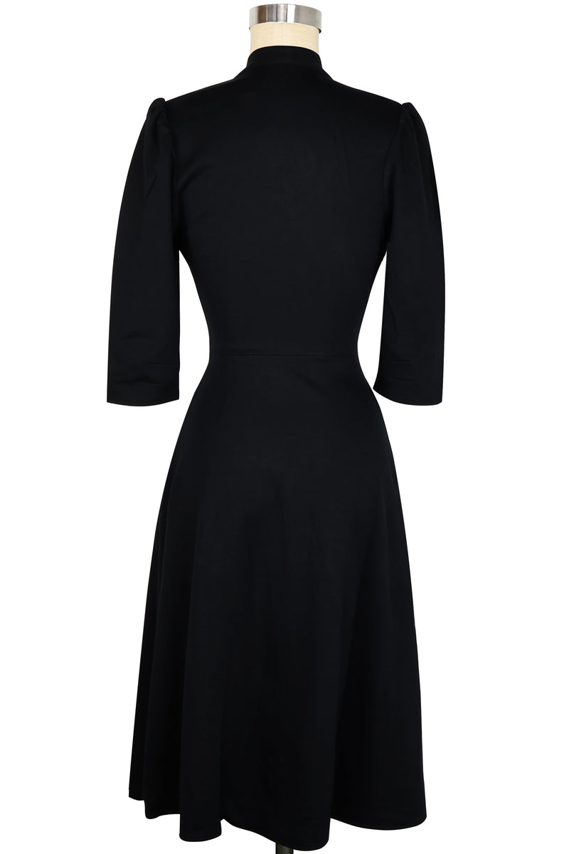 Jenny Long Sleeve Dress - Black Stretch