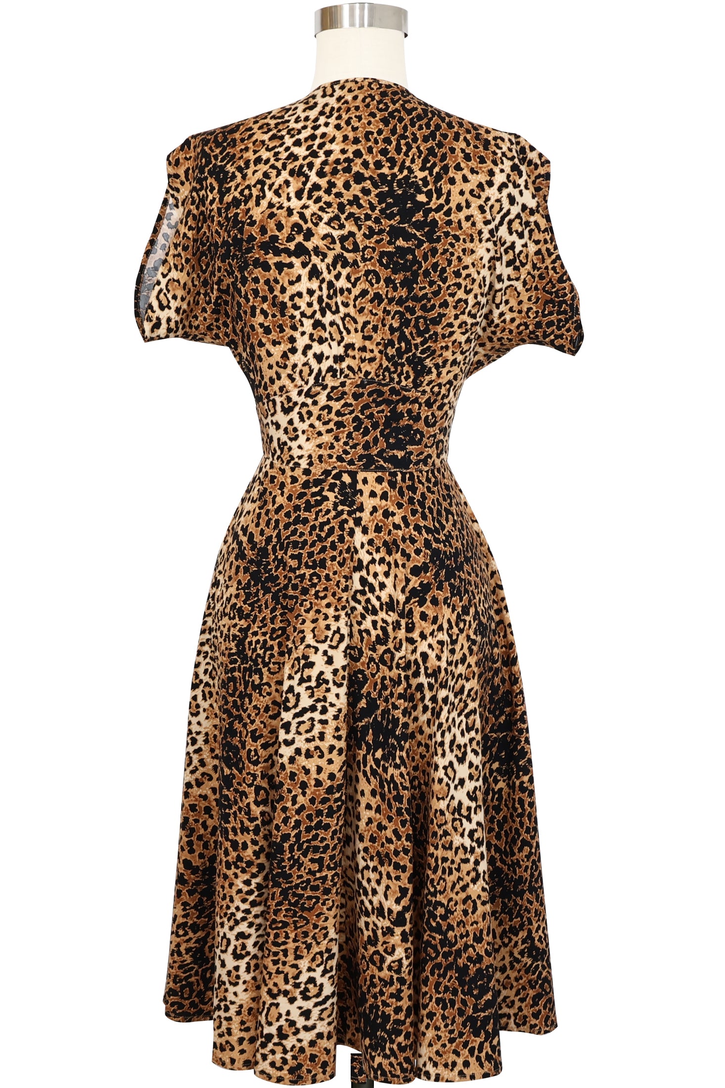Claire Zip Dress - Leopard