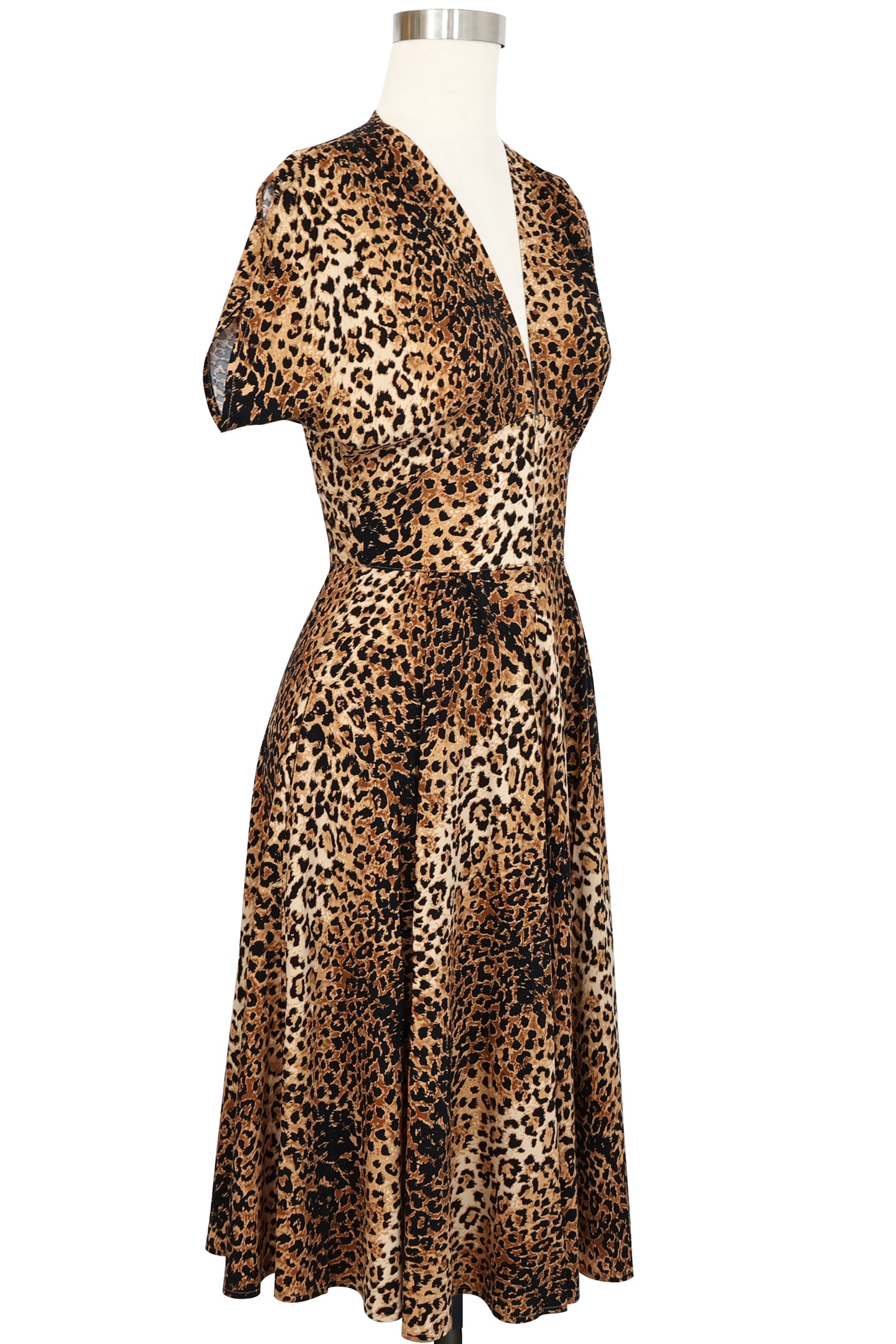 Claire Zip Dress - Leopard