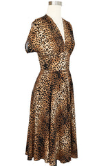 Claire Zip Dress - Leopard