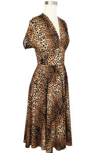 Claire Zip Dress - Leopard