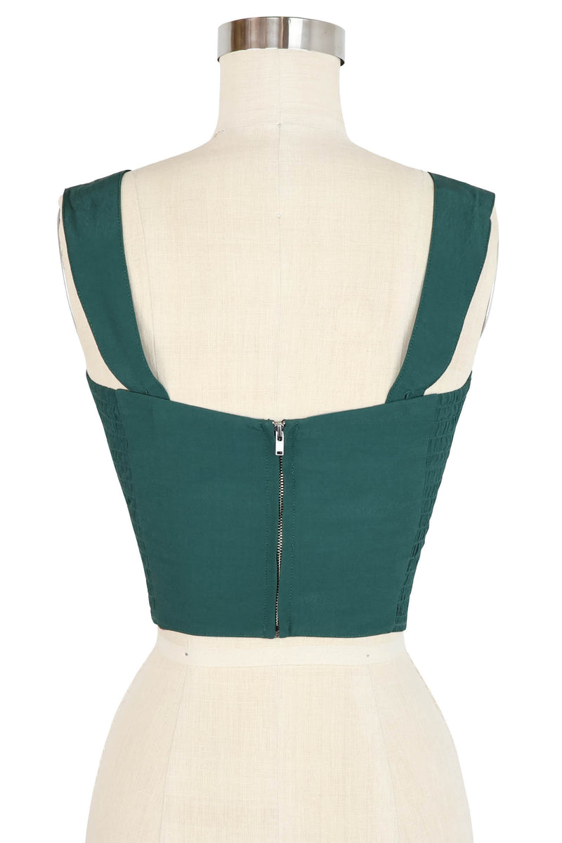 Button Front Hottie Top - Light Hunter Green