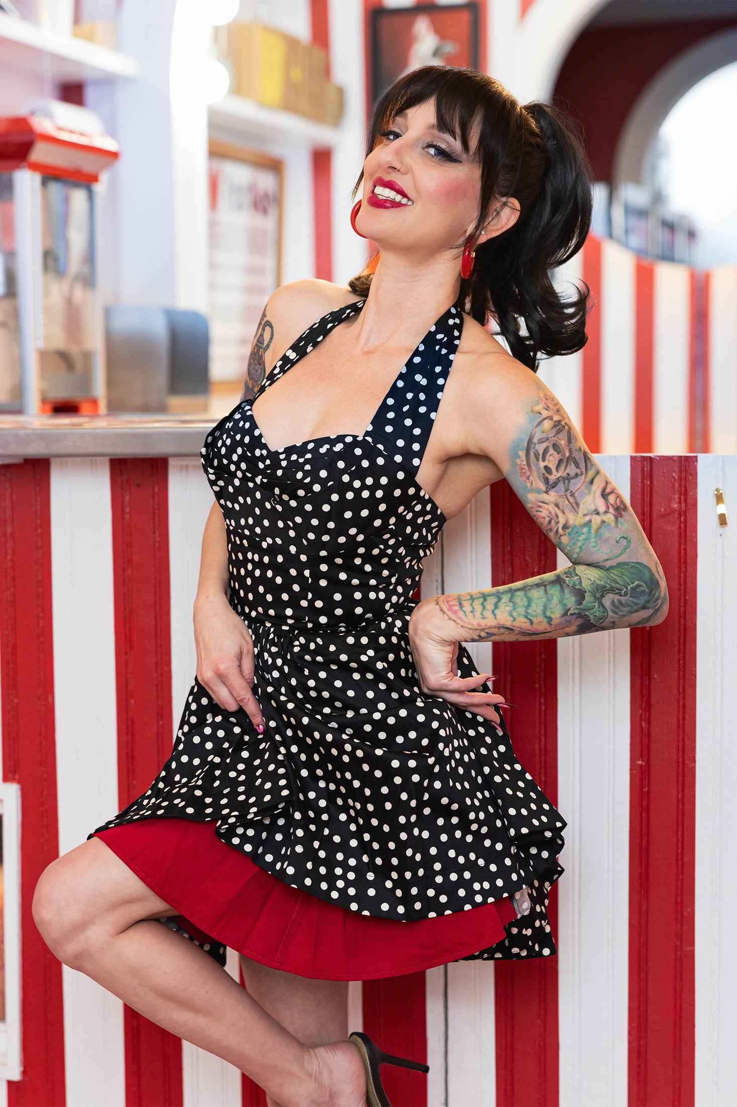 Lena Mini Dress - Lucille Dots Lena Mini Dress - Lucille Dots