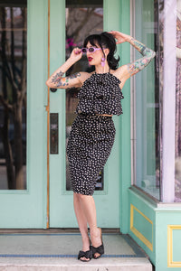 Ruffle Halter - Lucille Dots