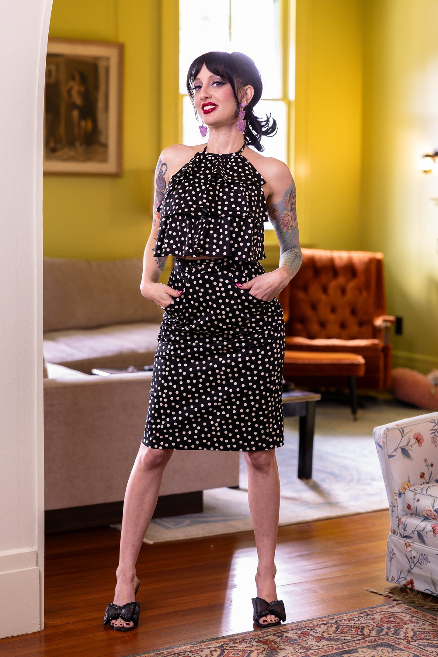 Pocket Skirt - Lucille Dots