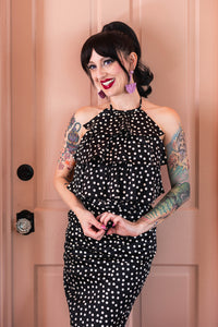 Ruffle Halter - Lucille Dots