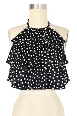 Ruffle Halter - Lucille Dots