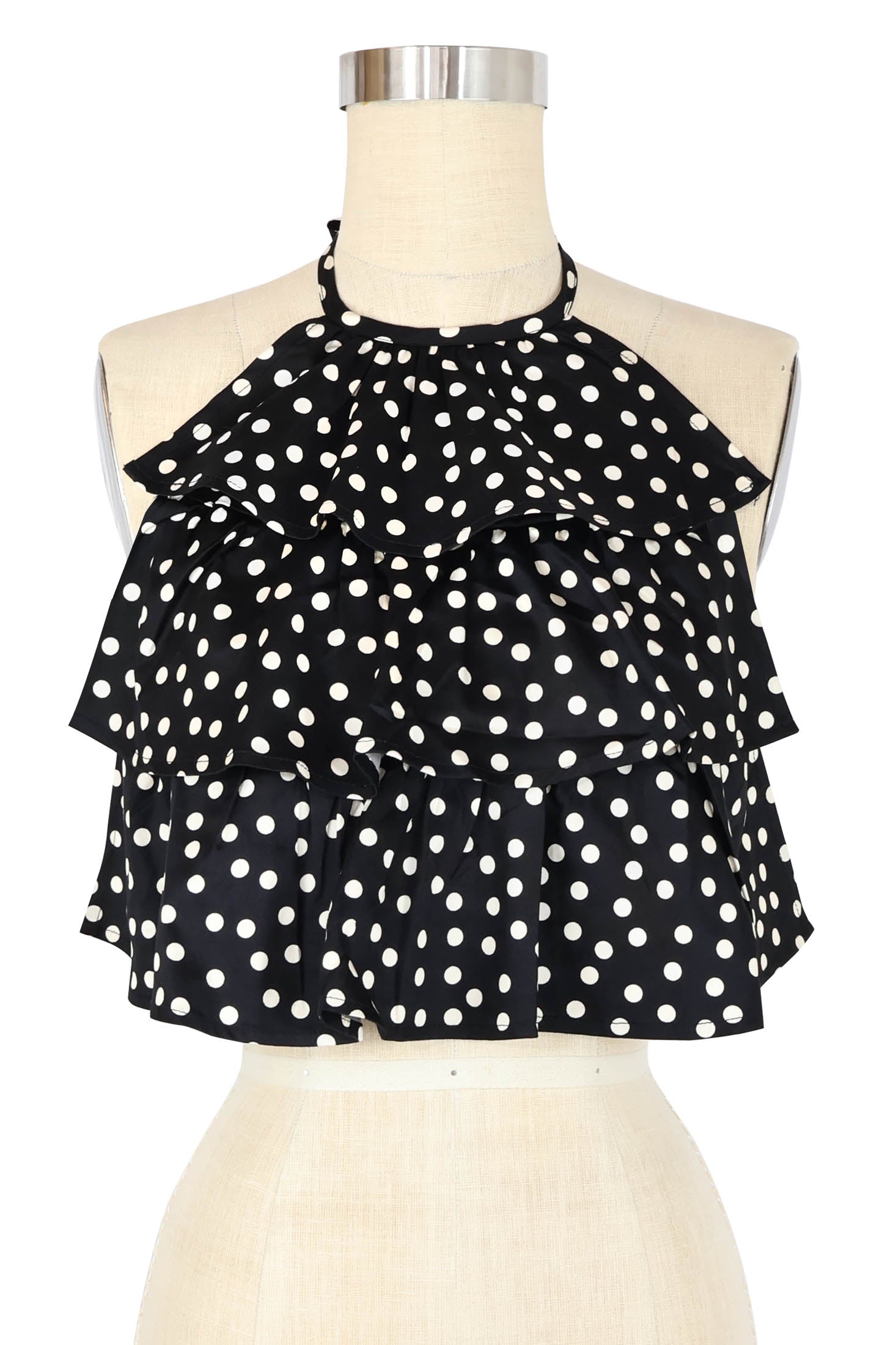 Ruffle Halter - Lucille Dots