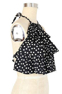 Ruffle Halter - Lucille Dots