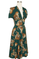 Claire Zip Dress - My Pet Leopard - Green
