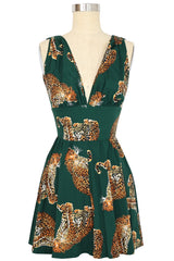 Cami Romper - My Pet Leopard - Green