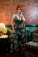 Minda Jumpsuit - My Pet Leopard - Green