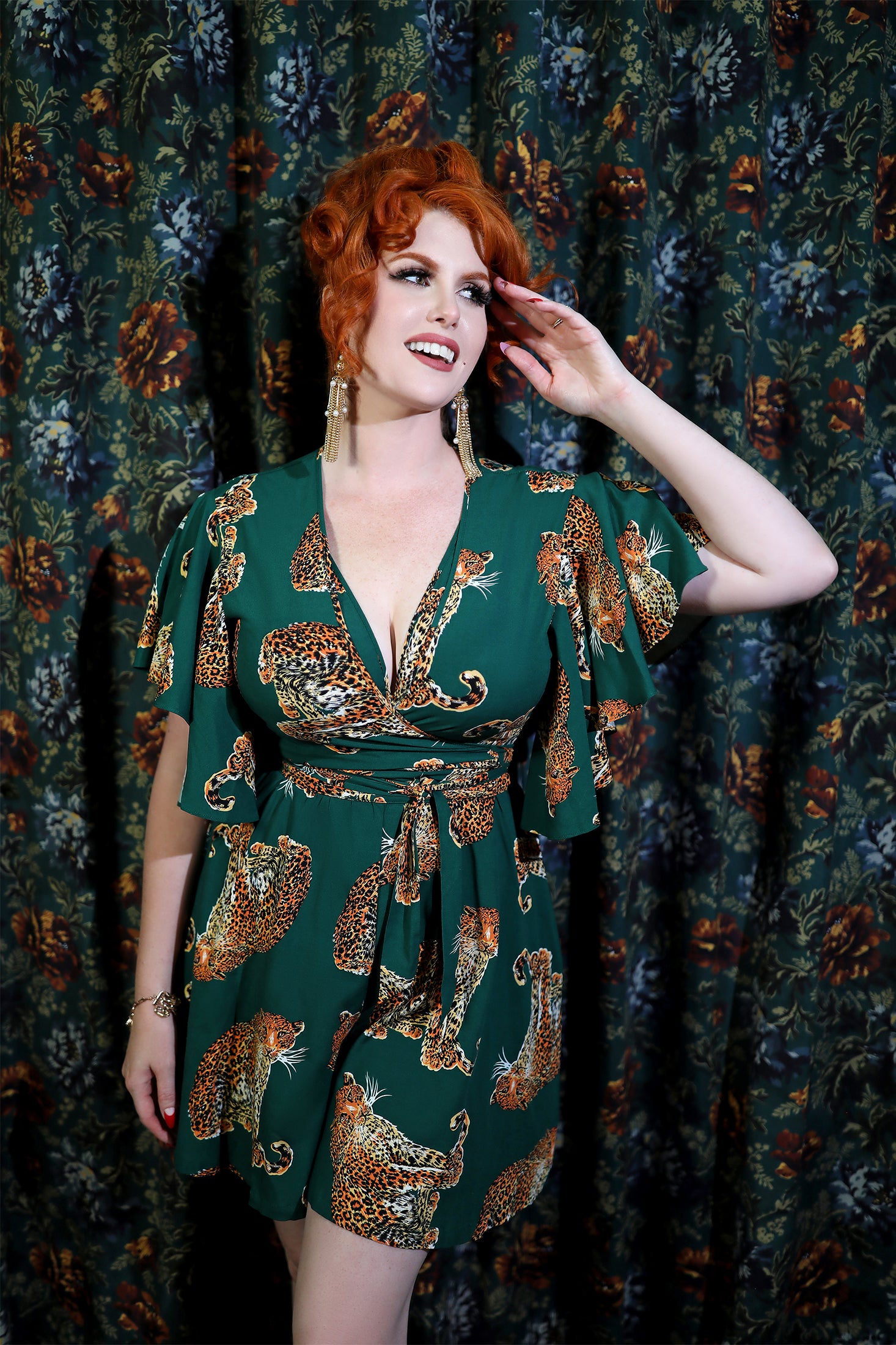 Ziggy Wrap Top - My Pet Leopard - Green