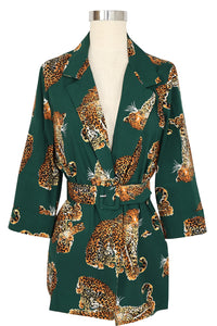 Heather Blazer - My Pet Leopard - Green