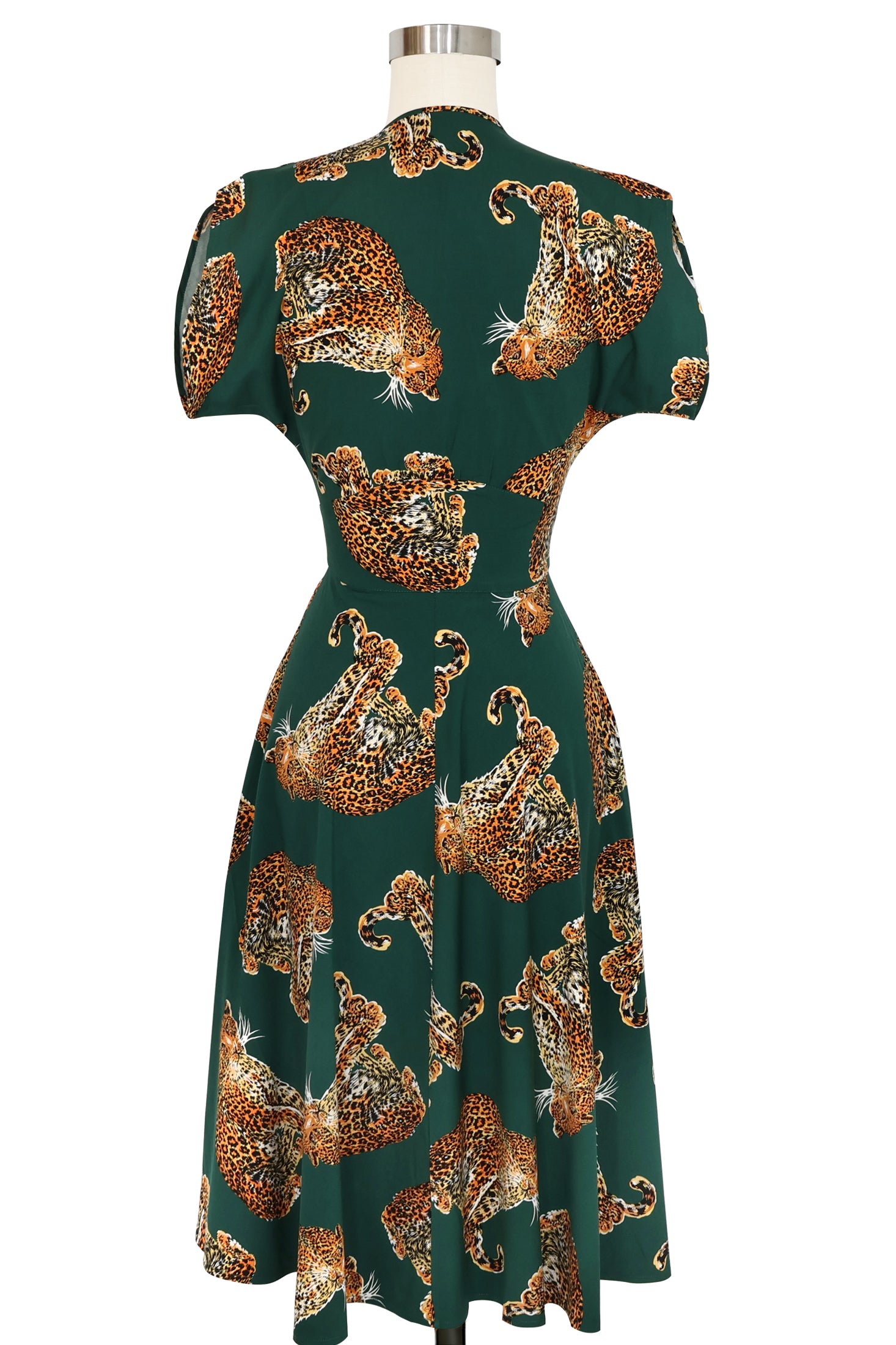Claire Zip Dress - My Pet Leopard - Green - Sale 0 Claire Zip Dress - My Pet Leopard - Green - Sale 0