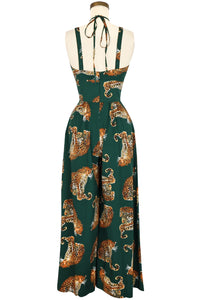 Minda Jumpsuit - My Pet Leopard - Green