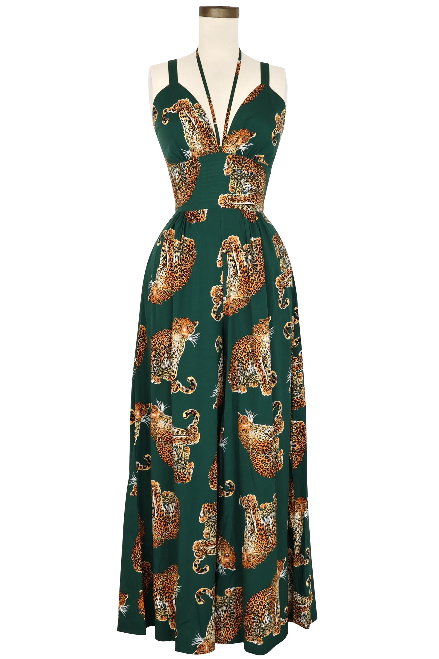 Minda Jumpsuit - My Pet Leopard - Green