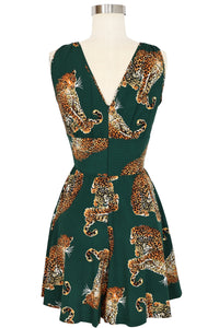 Cami Romper - My Pet Leopard - Green