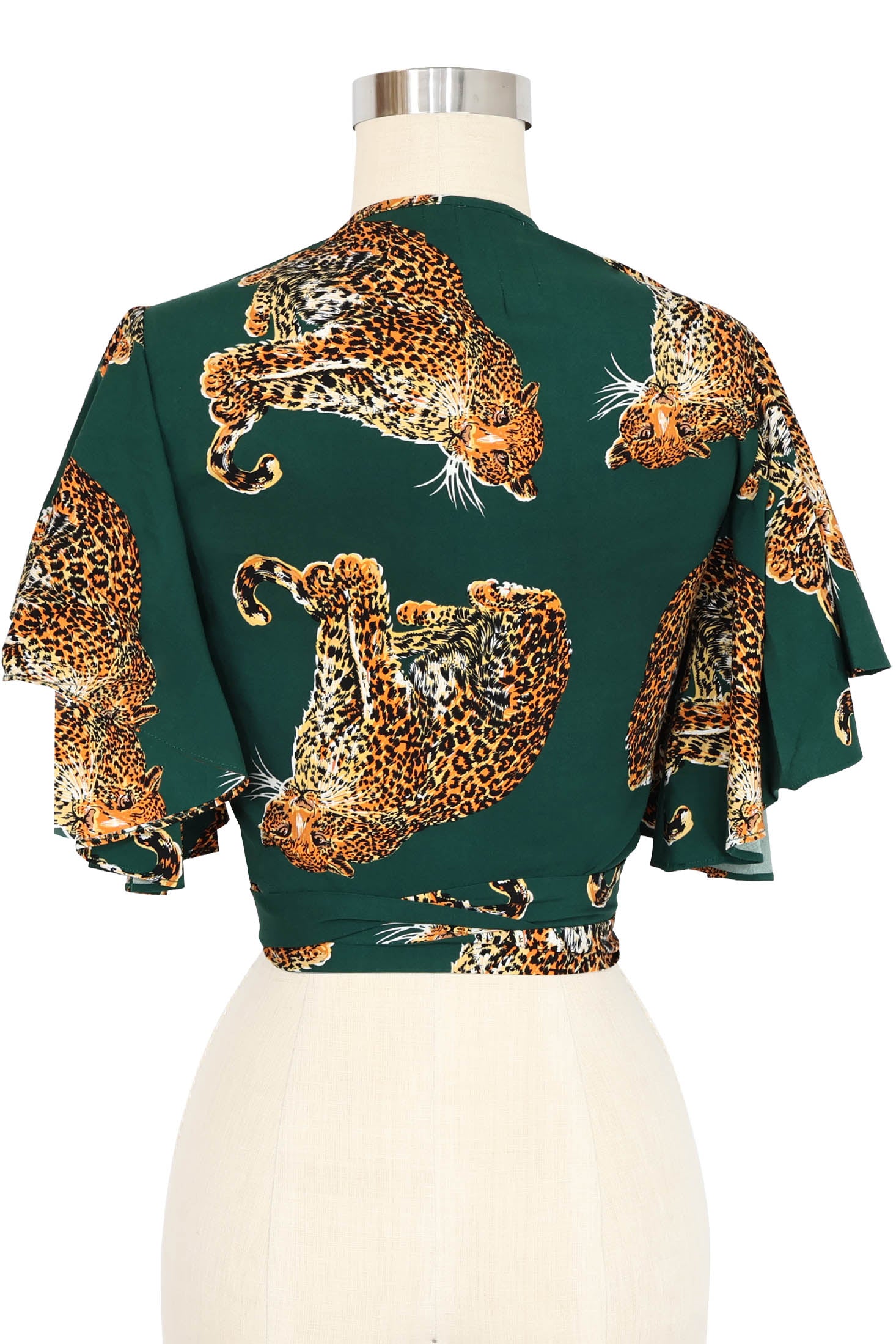 Ziggy Wrap Top - My Pet Leopard - Green