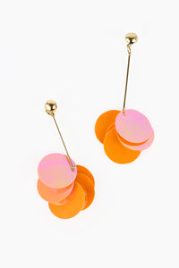 Long Sequin Disc Drop Earrings