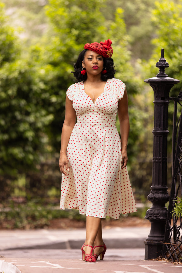 1940s Dress - Polka Dot Sunflower