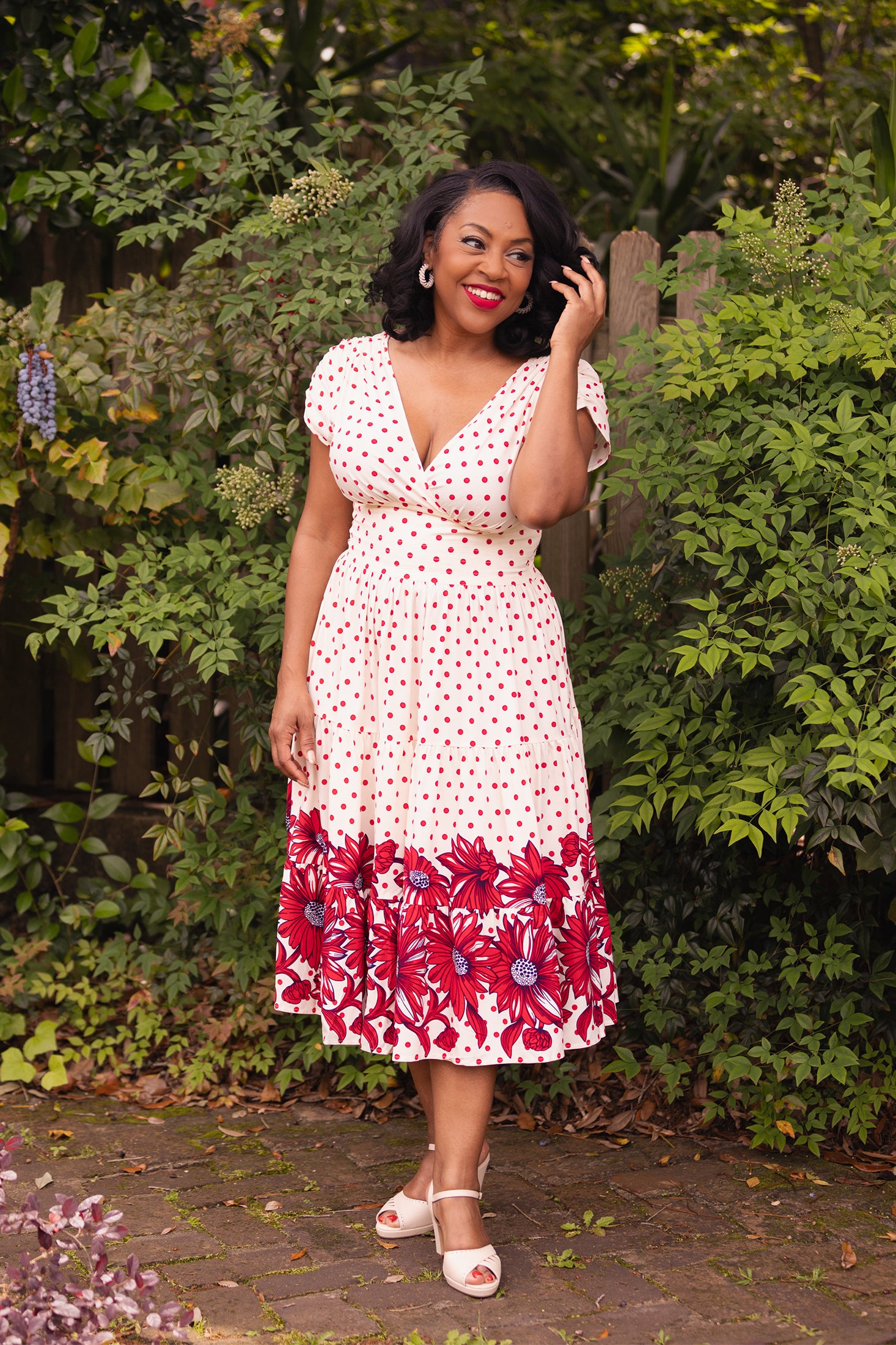Bonita Dress - Polka Dot Sunflower