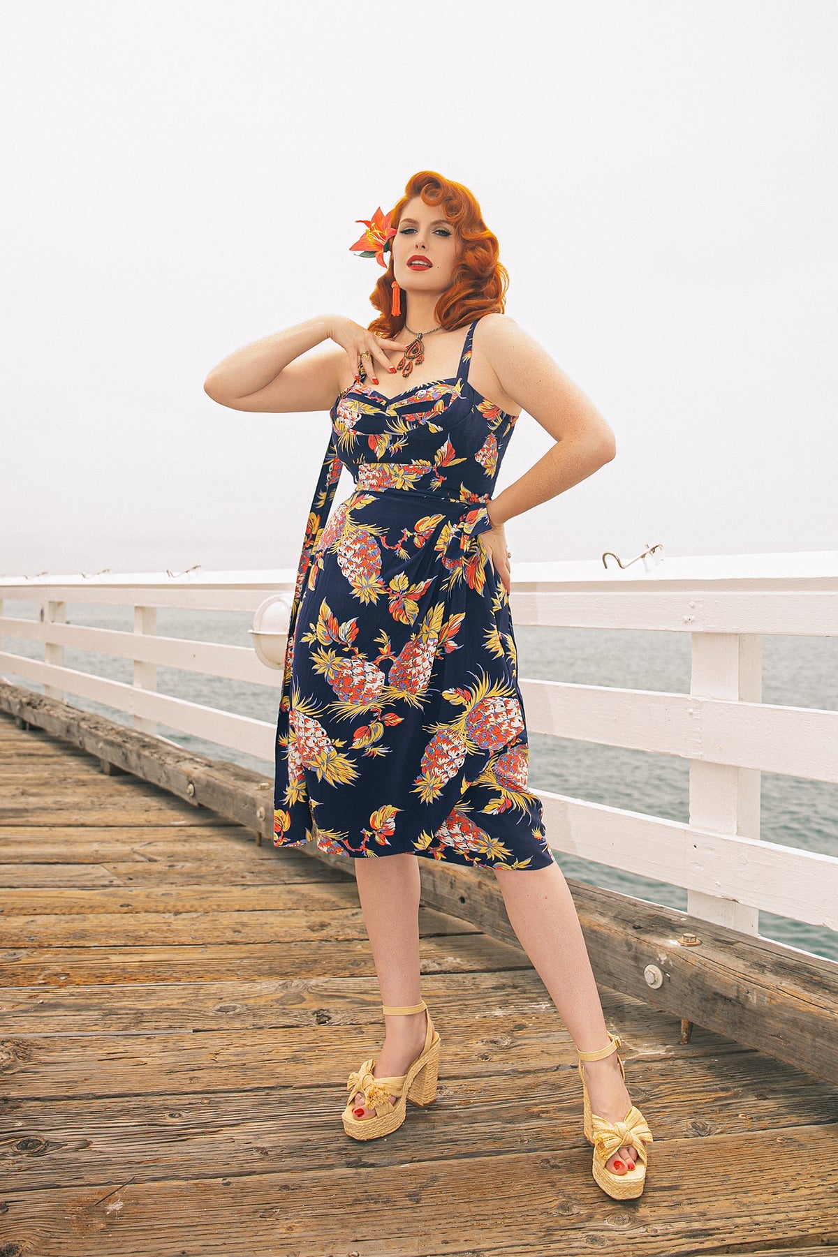Lena Sarong Dress - Pineapple - Sale ##description##