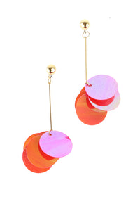 Long Sequin Disc Drop Earrings
