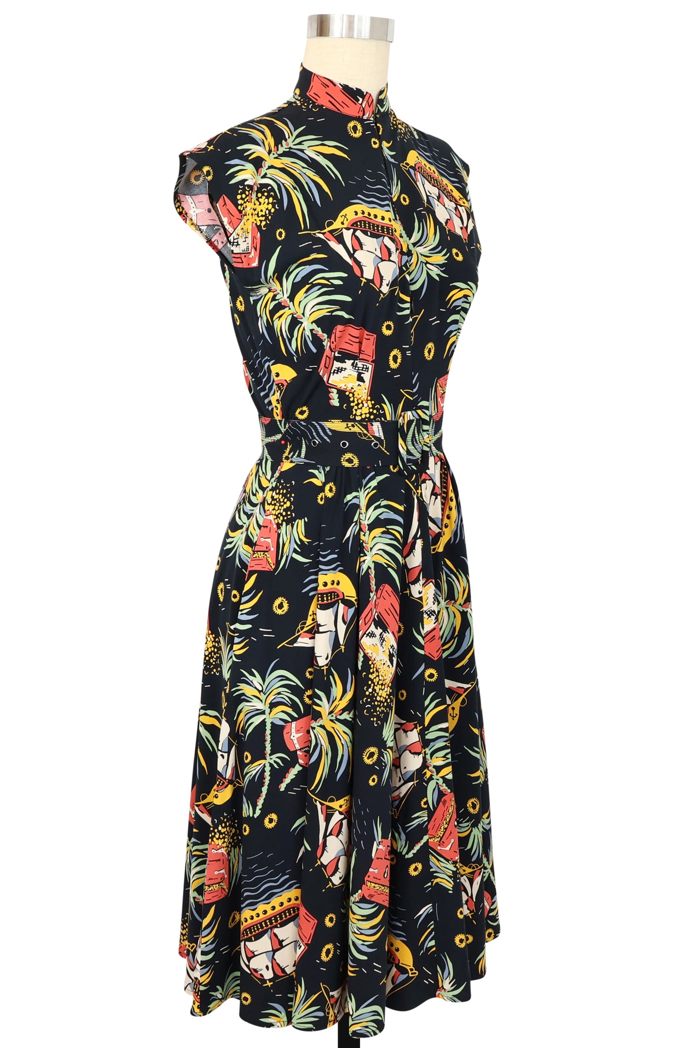Zip Front Marie Dress - Pirate Treasure ##description##